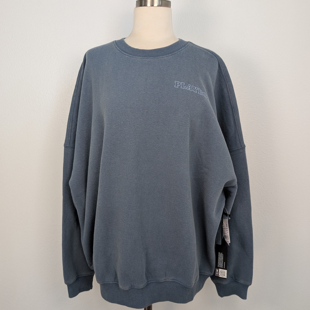 Playboy By Pacsun Pigment Blue Crewneck Sweatshirt